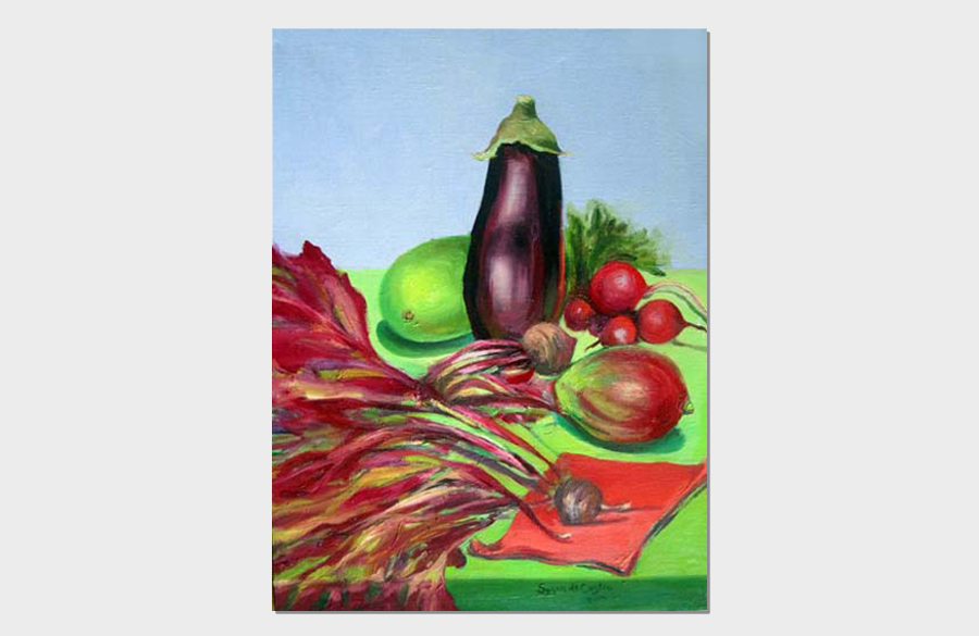 Eggplant For Rich 18x24 Oil